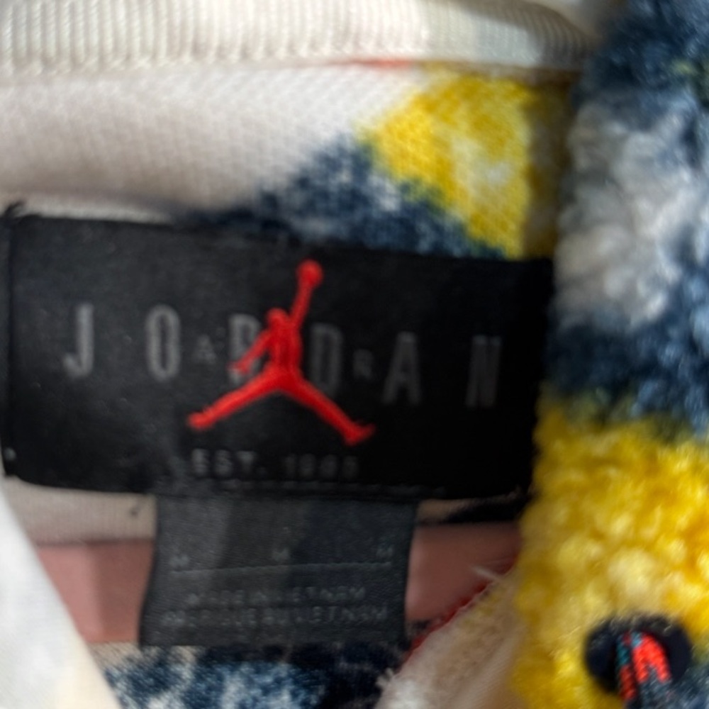Jordan Contrast‎ Letter Print Long Sleeve Hoodie Sz M - Picture 9 of 11